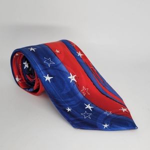 Jerry Garcia Red White Blue Patriotic Silk Tie